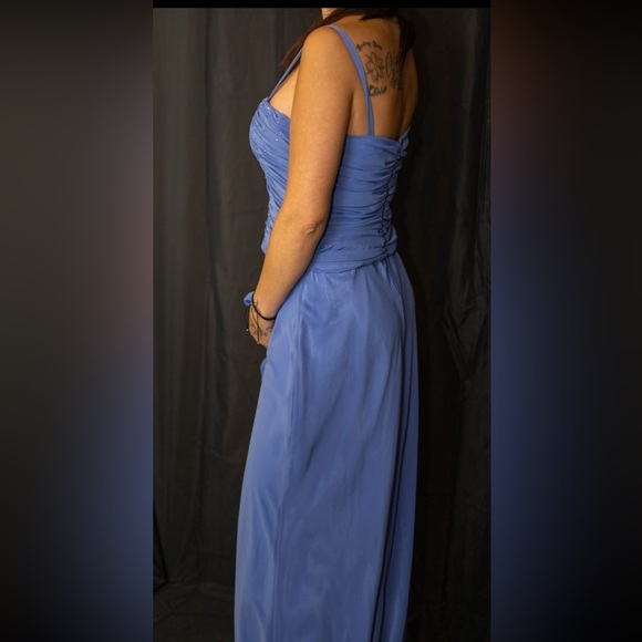 Blue corset chiffon dress - Picture 5 of 5